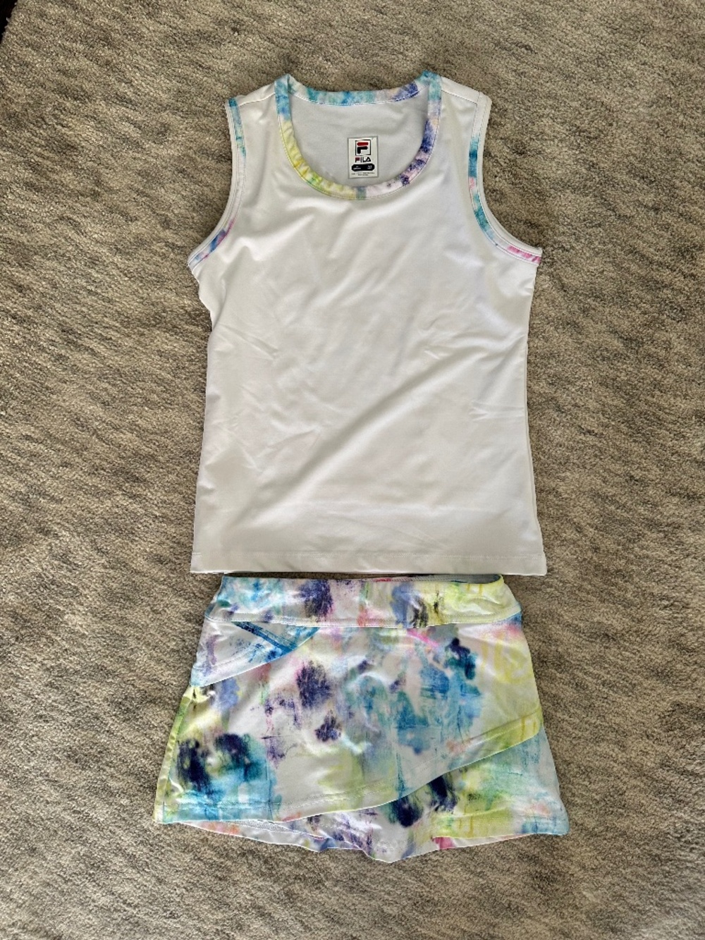 FILA Girls Jersey Tie Dye Tennis Set S/P (7)